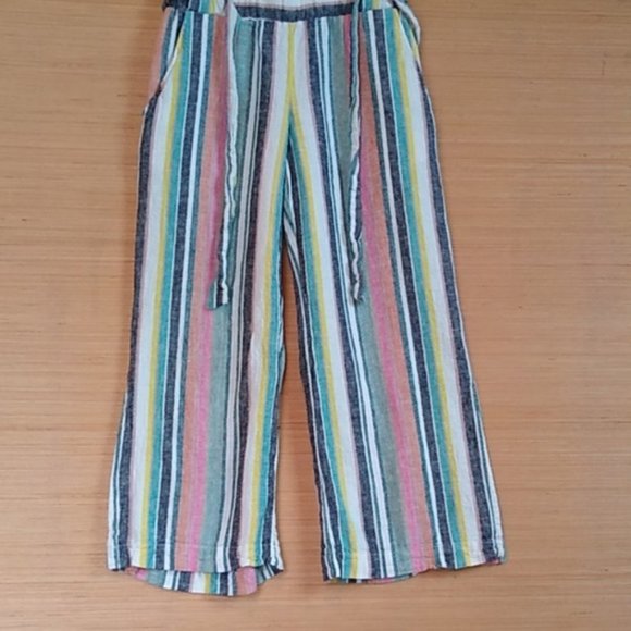 Indigo Rein Pants - 🌸Indigo Rein striped linen/rayon pants